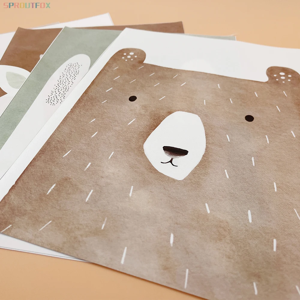 Woodland Animal Illustration Wall Art Poster - Image 4