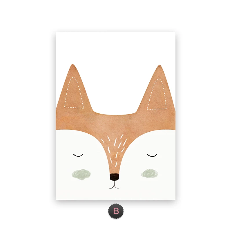 Woodland Animal Illustration Wall Art Poster - Image 6