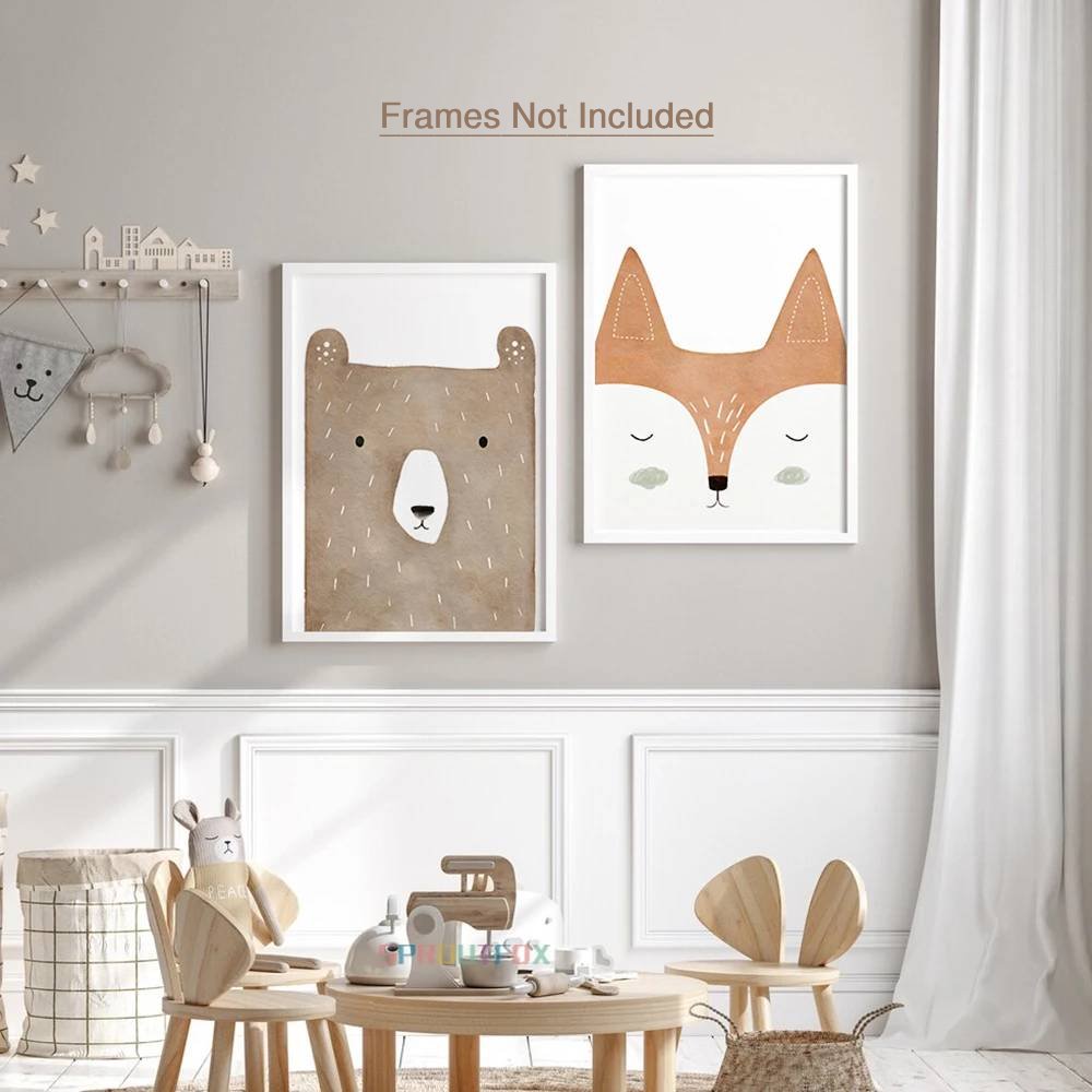 Woodland Animal Illustration Wall Art Poster - Image 3